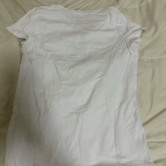 Calvin Klein short sleeve iconic t-shirt with wave logo in white - Picture 4 of 4
